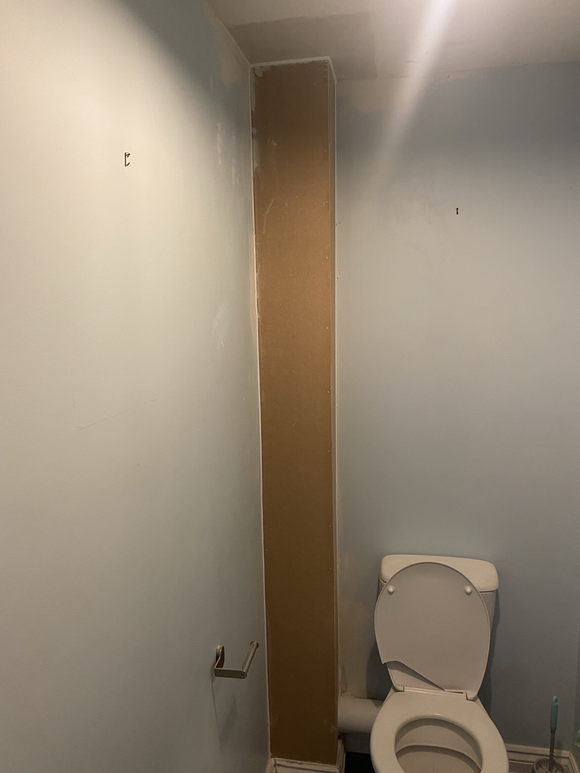 Pipework boxed in after work