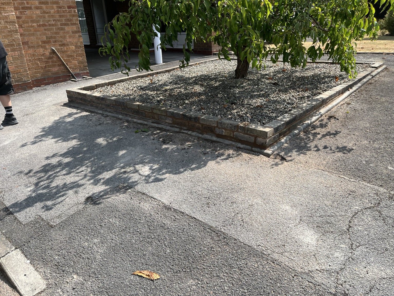 Brick edging after repair