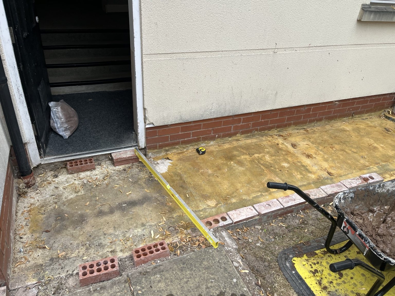 Entrance path before repair